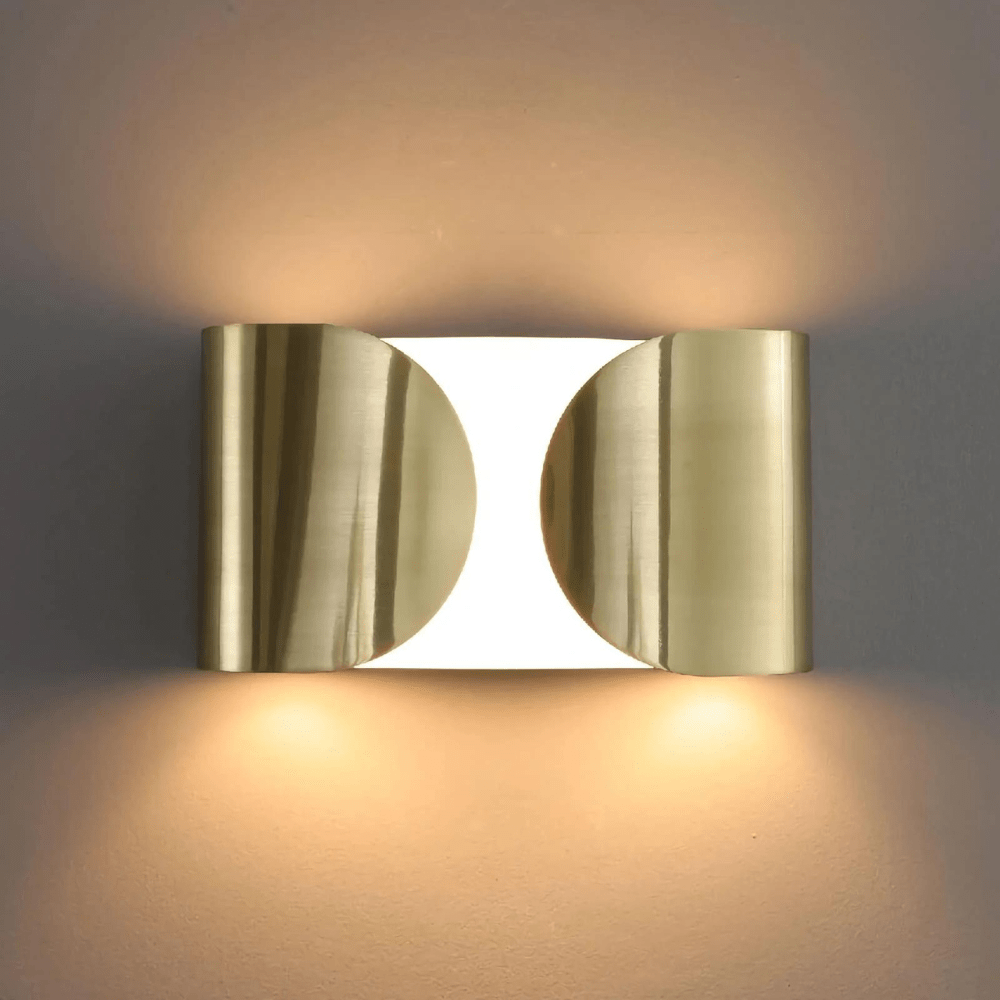 CaleoWall - Złota lampa ścienna w stylu organicznym