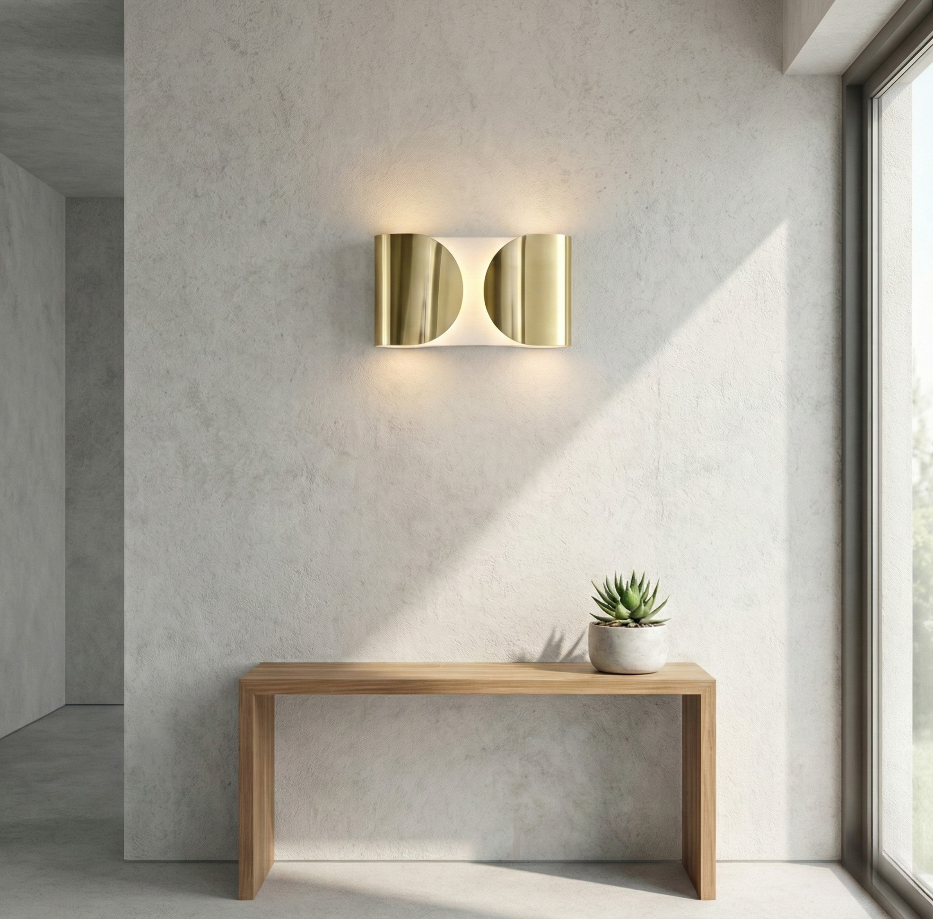 CaleoWall - Złota lampa ścienna w stylu organicznym